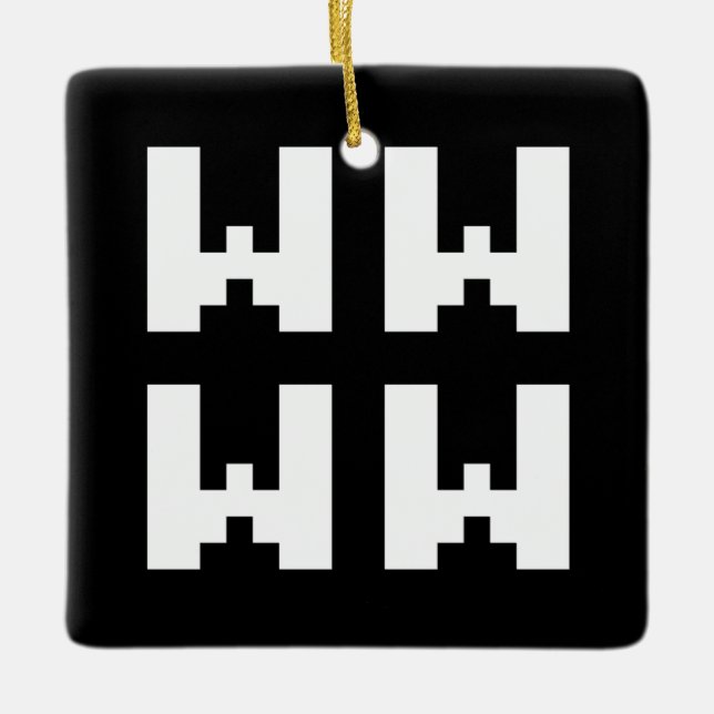 WWWW | LOL Japanskt Internet Slang Julgransprydnad Keramik (Framsida)