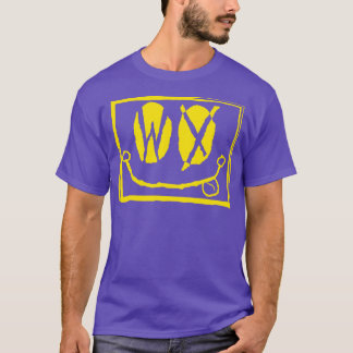 WY Ögon Wyoming Grunge Smiling Ansikte Gult T Shirt