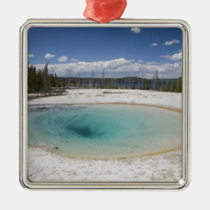WY, Yellowstone National Park, West Thumb Geyser Julgransprydnad Metall