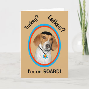 wYamaka för hund för hund för Thanksgivukkah kort