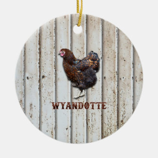 Wyandotte Chicken Julgransprydnad Keramik