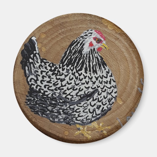 Wyandotte Chicken Magnet (Framsidan)