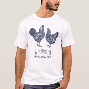 Wyandotte Chickens alla amerikanska fåglar T Shirt