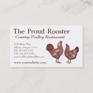 Wyandotte Chickens, Tupp och Hen Visitkort