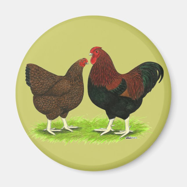 Wyandotte: Partridge Pair Magnet (Framsidan)