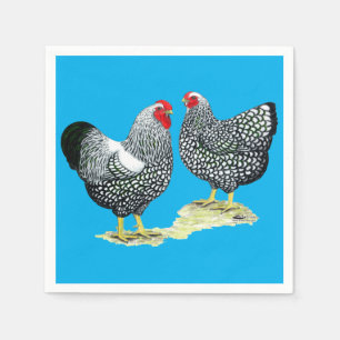 Wyandottes Silver-laced Pair Pappersservett