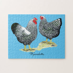 Wyandottes Silver-laced Pair Pussel