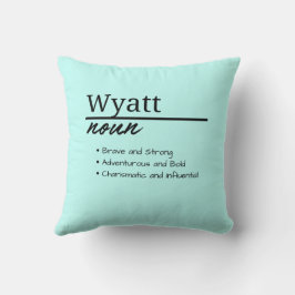 Wyatt, Boy Personlig Namn Definition Kudde