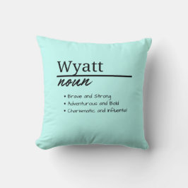 Wyatt, Boy Personlig Namn Definition Kudde