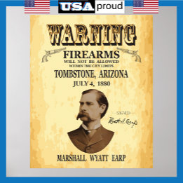 Wyatt Earp Coola Fab Gravsten Poster