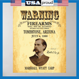 Wyatt Earp Coola Fab Gravsten Poster