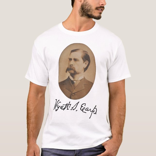Wyatt Earp porträtt och häfte T Shirt (Framsida)
