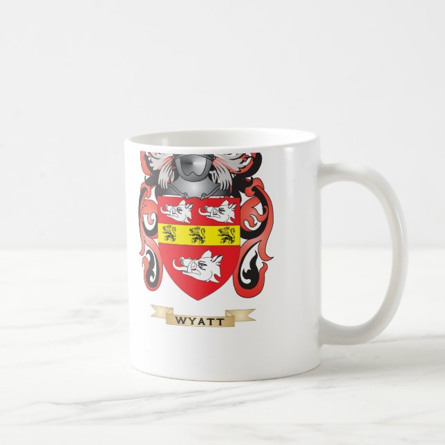 Wyatt familjvapensköld (vapenskölden) kaffemugg (Höger)
