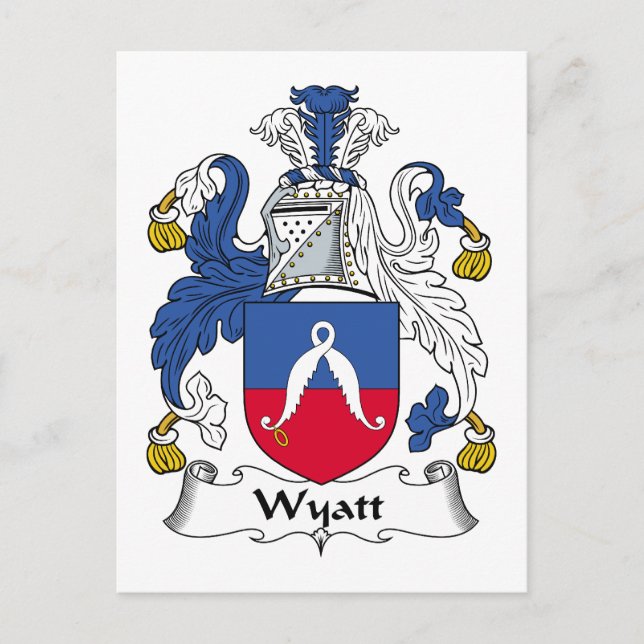 Wyatt Family Crest Vykort (Framsida)