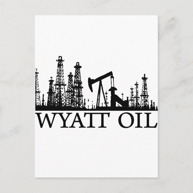 Wyatt Oil/Black Logotyp Vykort (Framsida)