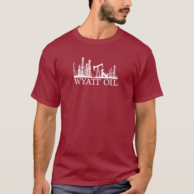 Wyatt olja/vitlogotyp tee shirt (Framsida)