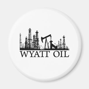 Wyatt olje-/svart logotyp magnet