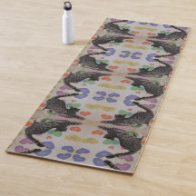 Wyatt the Cat's Downward Hund Yoga Mat - endast fr