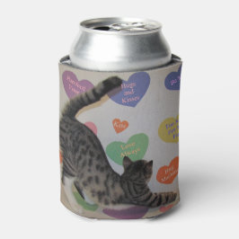 Wyatt's Kärlek Hearts - Cat/Kitten Can Cooler