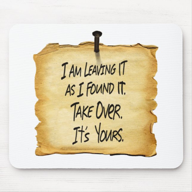 Wyatts undertecknar kartboken ryckte på axlarna musmatta (Framsidan)