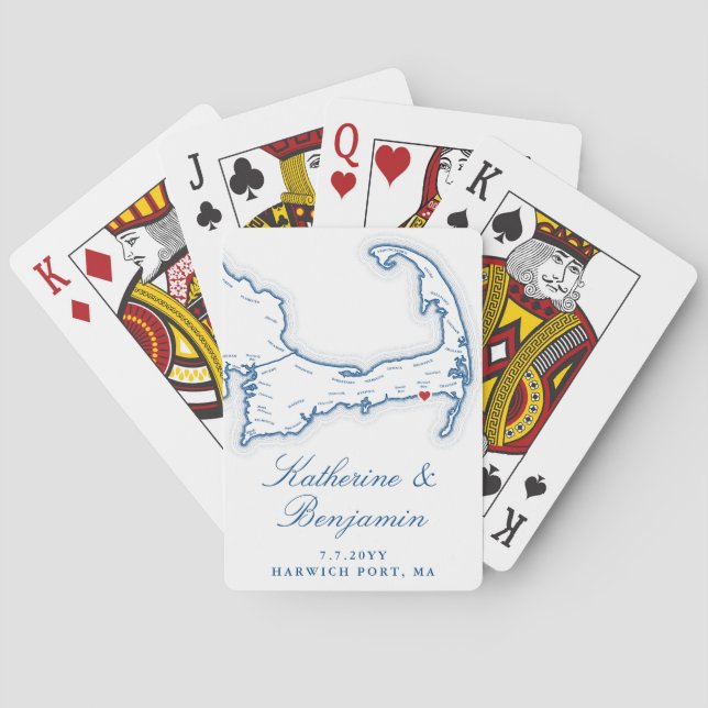 Wychmere Beach Club Cape Cod Bröllopsgåva  Casinokort (Baksidan)
