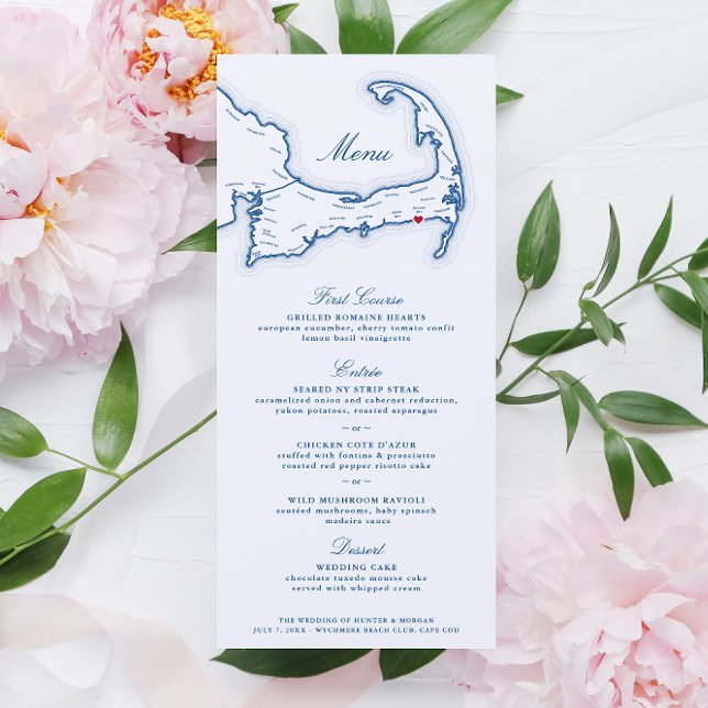 Wychmere Harwich-hamnen Kapcod Bröllop-marblått Meny (These Cape Cod Destination Wedding Menus are perfect for your navy Wychmere Beach Club wedding)