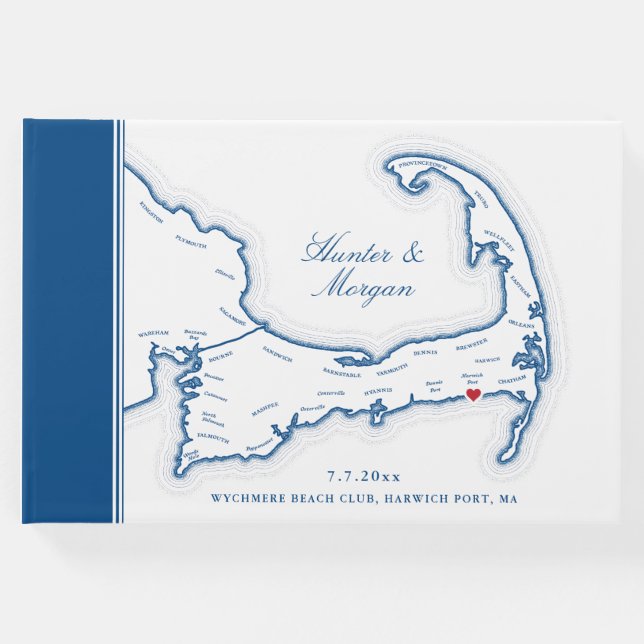 Wychmere Harwich Port Cape Cod Destination Wedding Gästböcker (Framsida)