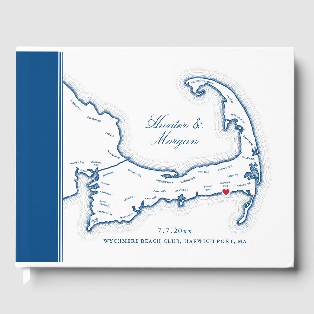 Wychmere Harwich Port Cape Cod Destination Wedding Gästböcker (Framsida)