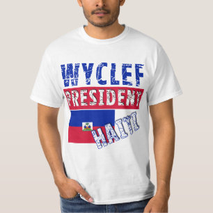 WYCLEF-presidentHaiti Tshirts, muggar, knäppas T-shirt