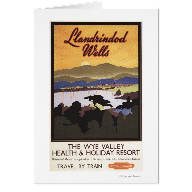 Wye Valley Resort British Rail Poster Hälsningskort (Framsidan)