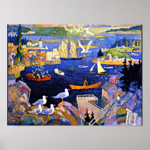 Wyeth - Harbour at Herring cut Poster