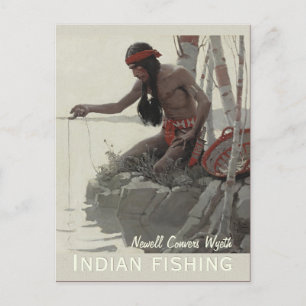 Wyeth Indianfiske CC0480 vykort