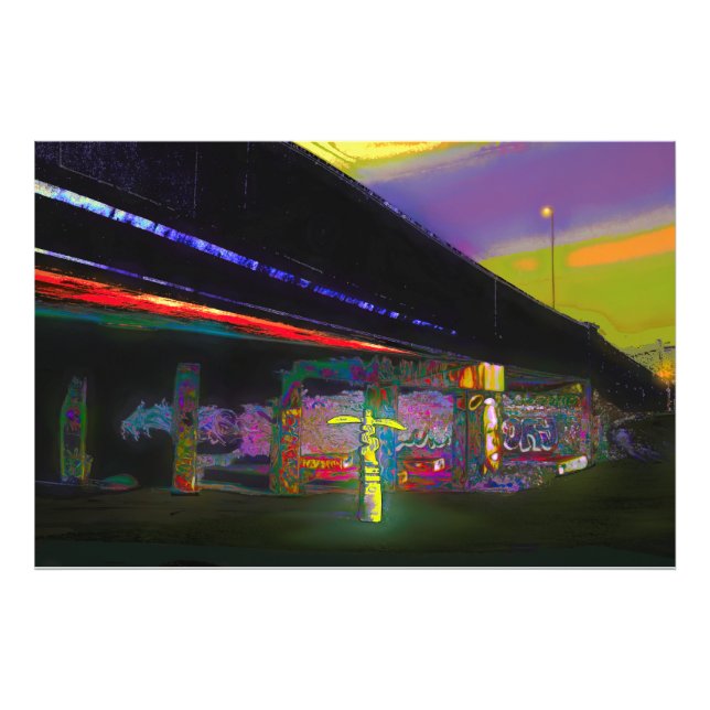 WYKEHAM STREET BRIDGE GRAFFITI FOTOTRYCK (Framsidan)