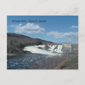 Wyman Dam Hydro Station, Moskva, Maine Vykort