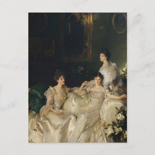 Wyndham Sisters av John Singer Sargent Vykort (Framsida)