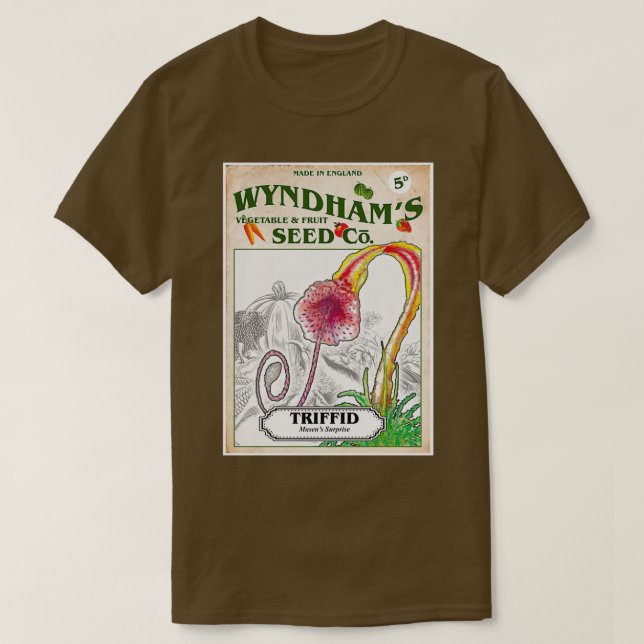 Wyndhams Triffid Seeds Inspired by The Day of the  T Shirt (Design framsida)