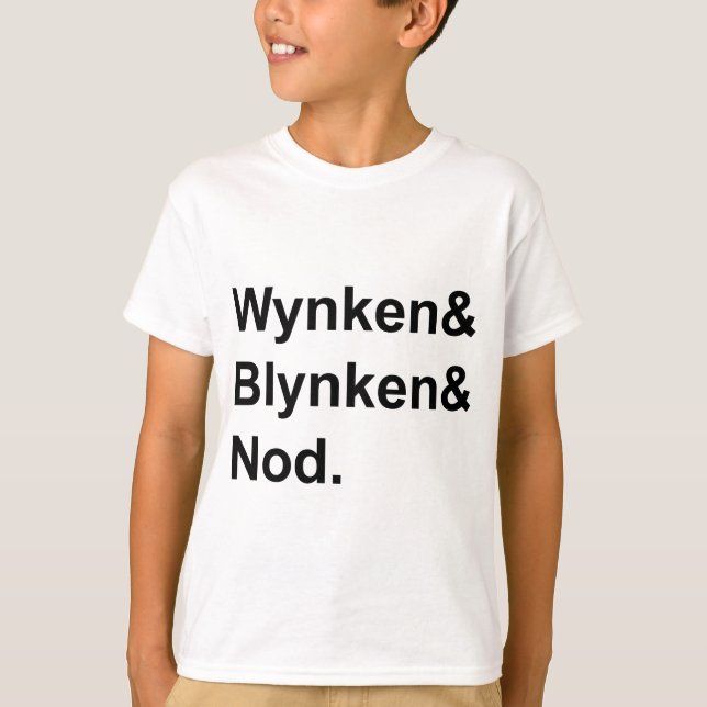 Wynken Blynken & Nod | Träsko Sänghistoria Tee (Framsida)