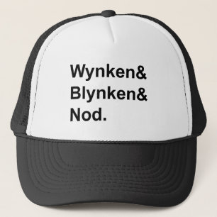 Wynken Blynken & Nod   Träsko Sänghistoria Truckerkeps