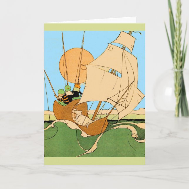 Wynken Blynken och nickar Kort (Framsida)