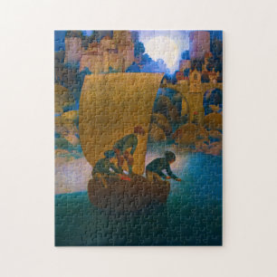 Wynken, Blynken och Nod, 1905 av Maxfield Parrish Pussel