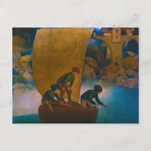 Wynken, Blynken och Nod, 1905 av Maxfield Parrish Vykort