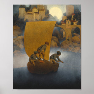 Wynken Blynken och Nod av Maxfield Parrish 1902 Poster