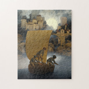 Wynken, Blynken och Nod av Maxfield Parrish 1902 Pussel