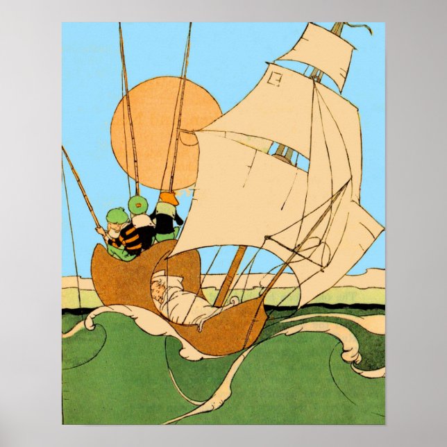 Wynken, Blynken och Nod Poster (Framsidan)