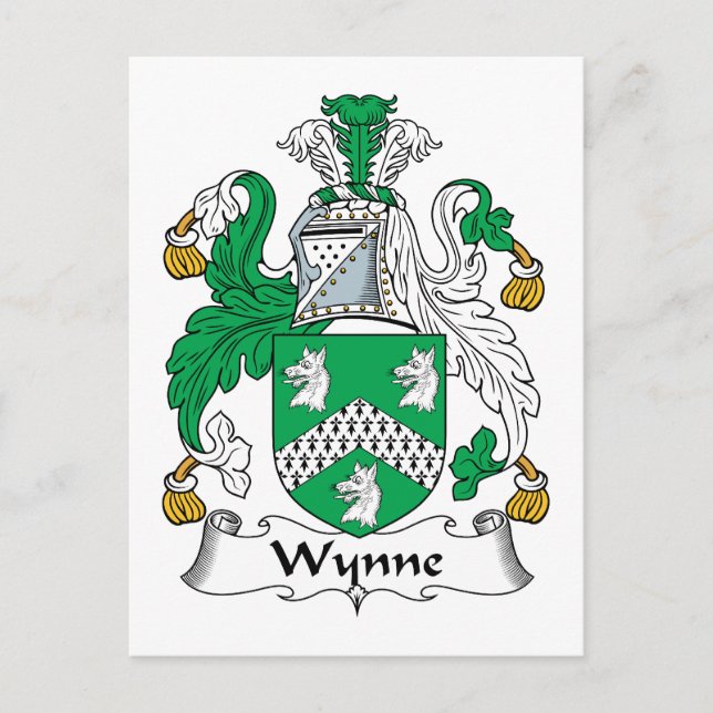 Wynne Family Crest Vykort (Framsida)