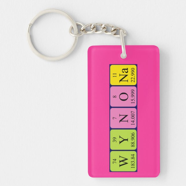Wynona Periodisk nyckelring bord namn (Framsidan)