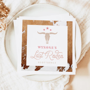 WYNONA Rosa Cowgirl Last Rodeo Bachelorette Pappersservett