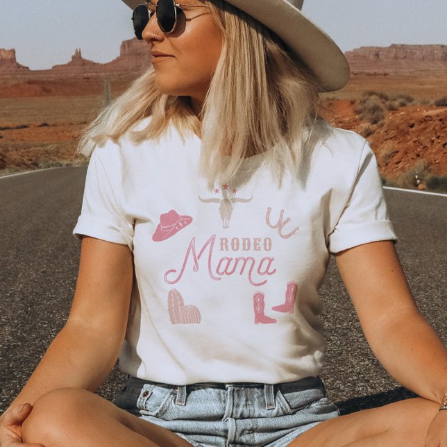 WYNONA  Rosa Cowgirl Rodeo Mamma T Shirt (Skapare uppladdad)