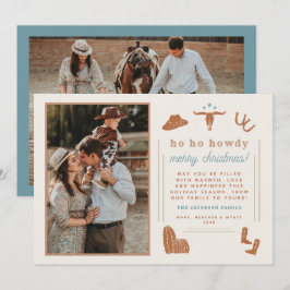 WYNONA Terracotta Westernt julkort Inbjudningar