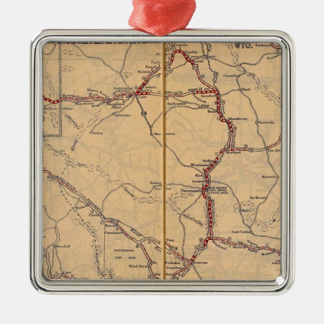 Wyoming 4 julgransprydnad metall (Framsidan)